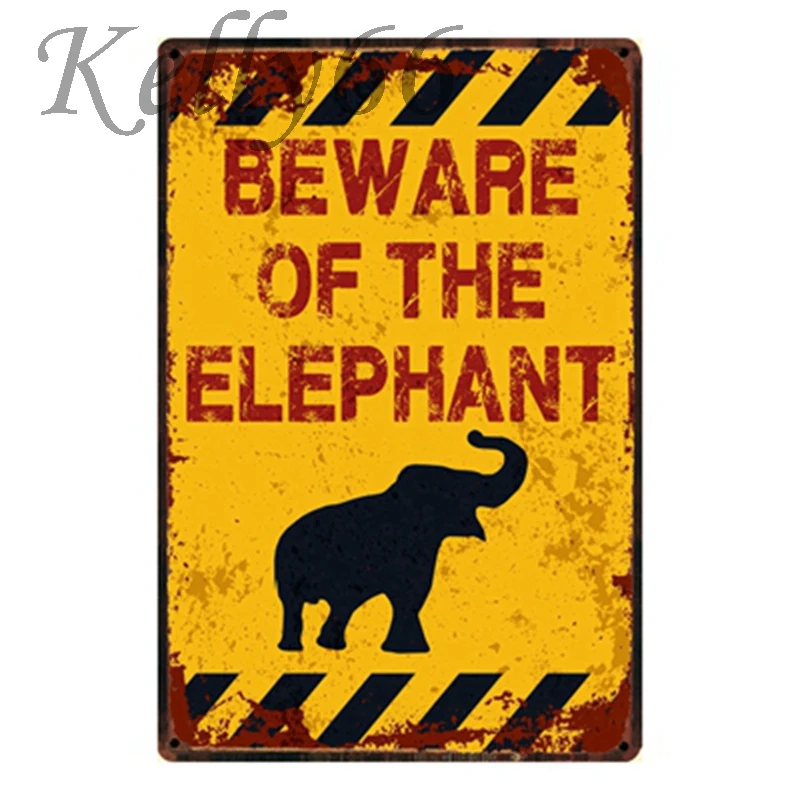 

[ Kelly66 ] Beware Smake Shark Hunter Eaqle Vintage Metal Sign Tin Poster Home Decor Bar Wall Art Painting 20*30 CM Size y-1122