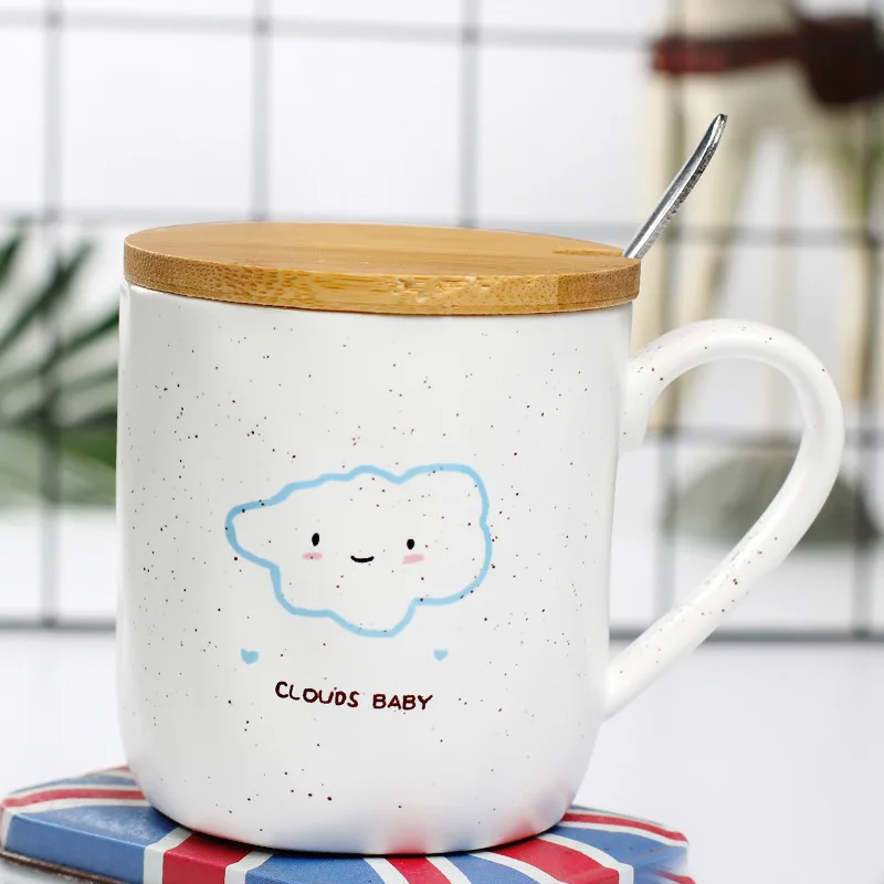 400 мл мультфильм керамическая кружка Творческий Молоко чашку кофе с крышкой