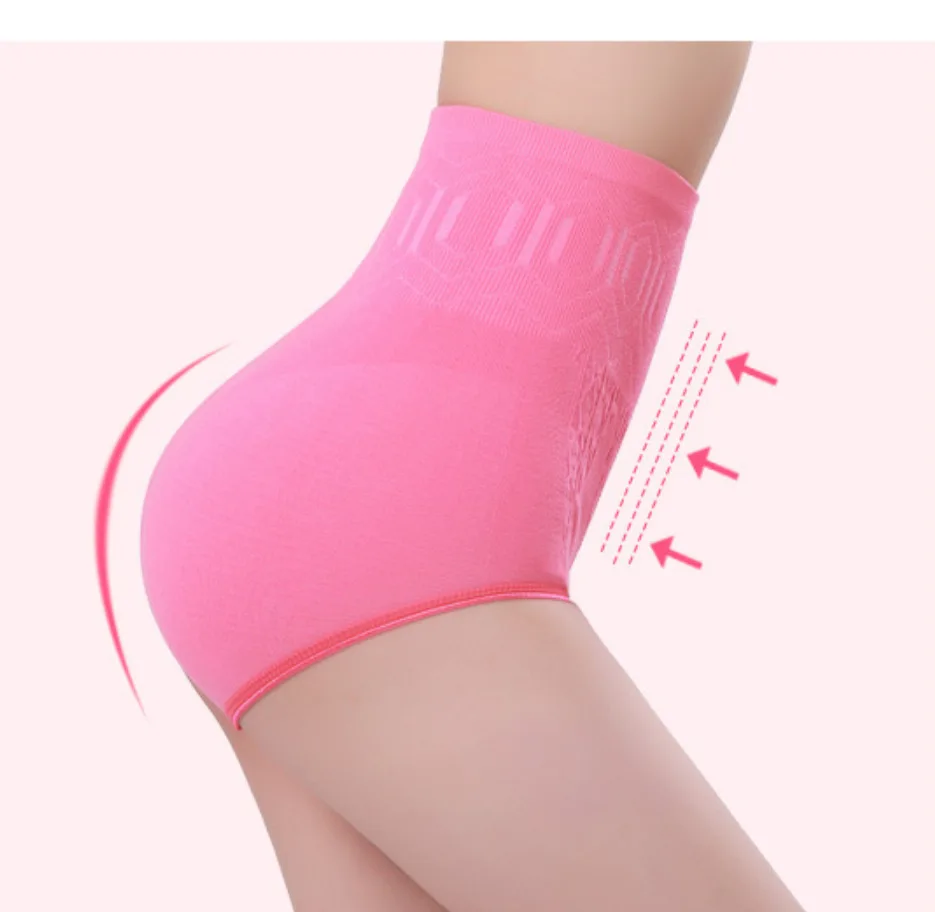 Женское нижнее белье Бесшовные дышащие хлопковые тонкие трусы закрывающие живот