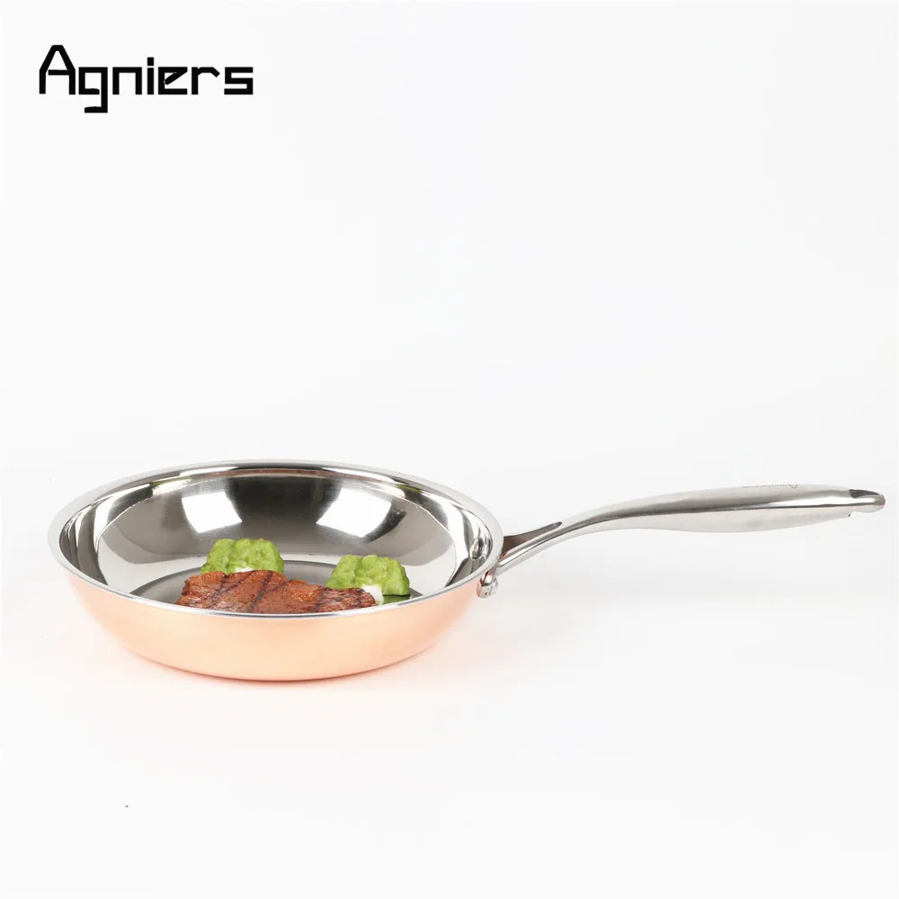 Agniers 9 5 дюймовые Многослойные сковороды с медными краями 24 см шеф повара и из