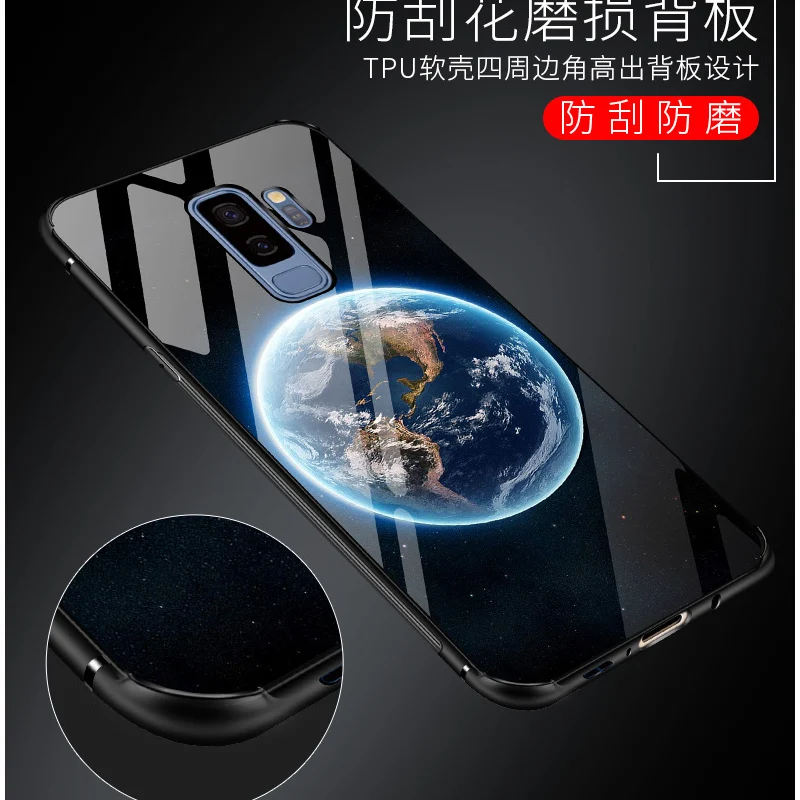 2 шт. закалённое Защитное стекло для samsung Galaxy S9/S9 плюс + Стекло чехол S 9 S9 роскошный
