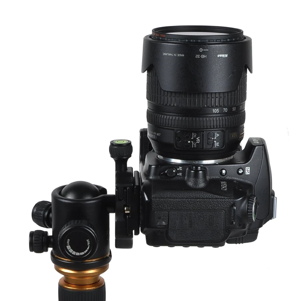 

YIXIANG Aluminum Camera Video Tripod Ball Head Ballhead + Quick Release Plate 1/4" Screw Monopod Head Adapter