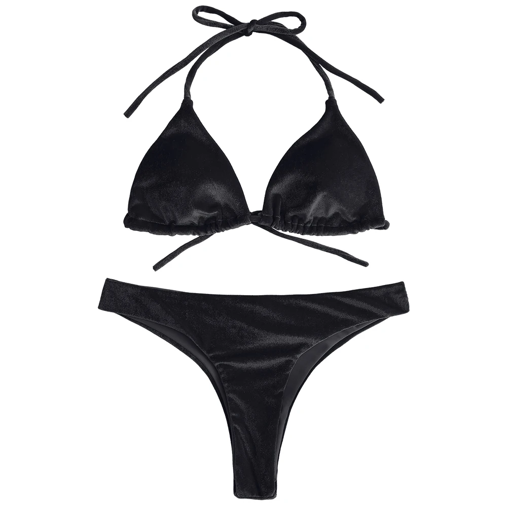 2018 Летний Новый сексуальный бархатный женский купальник бикини с высокой