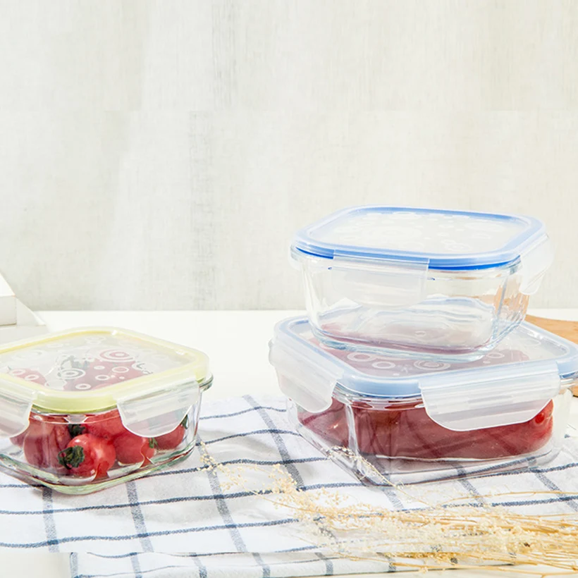 Новый дизайн блокировки микроволнового отопления Ланч квадратный жаростойкий