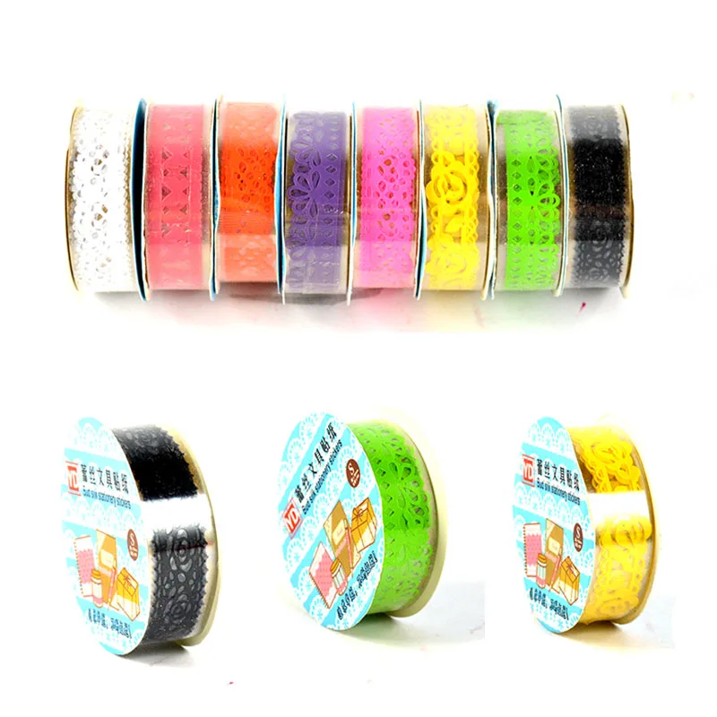 Кружева Ролл DIY Скрапбукинг Бумага Декоративные Важная Бумаги Маскировка Ленты