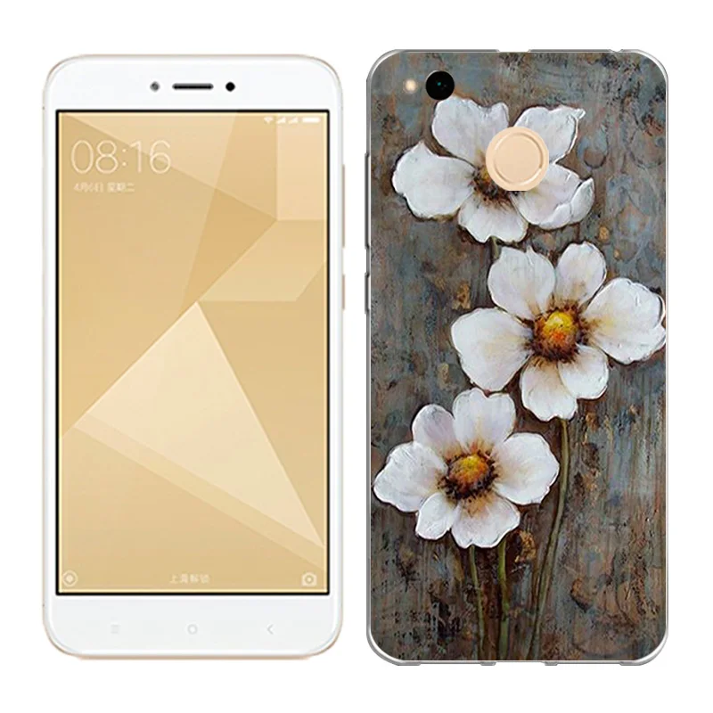 Чехол для Xiaomi Redmi 4X мягкий силиконовый чехол из ТПУ 5 0 дюйма с масляной росписью