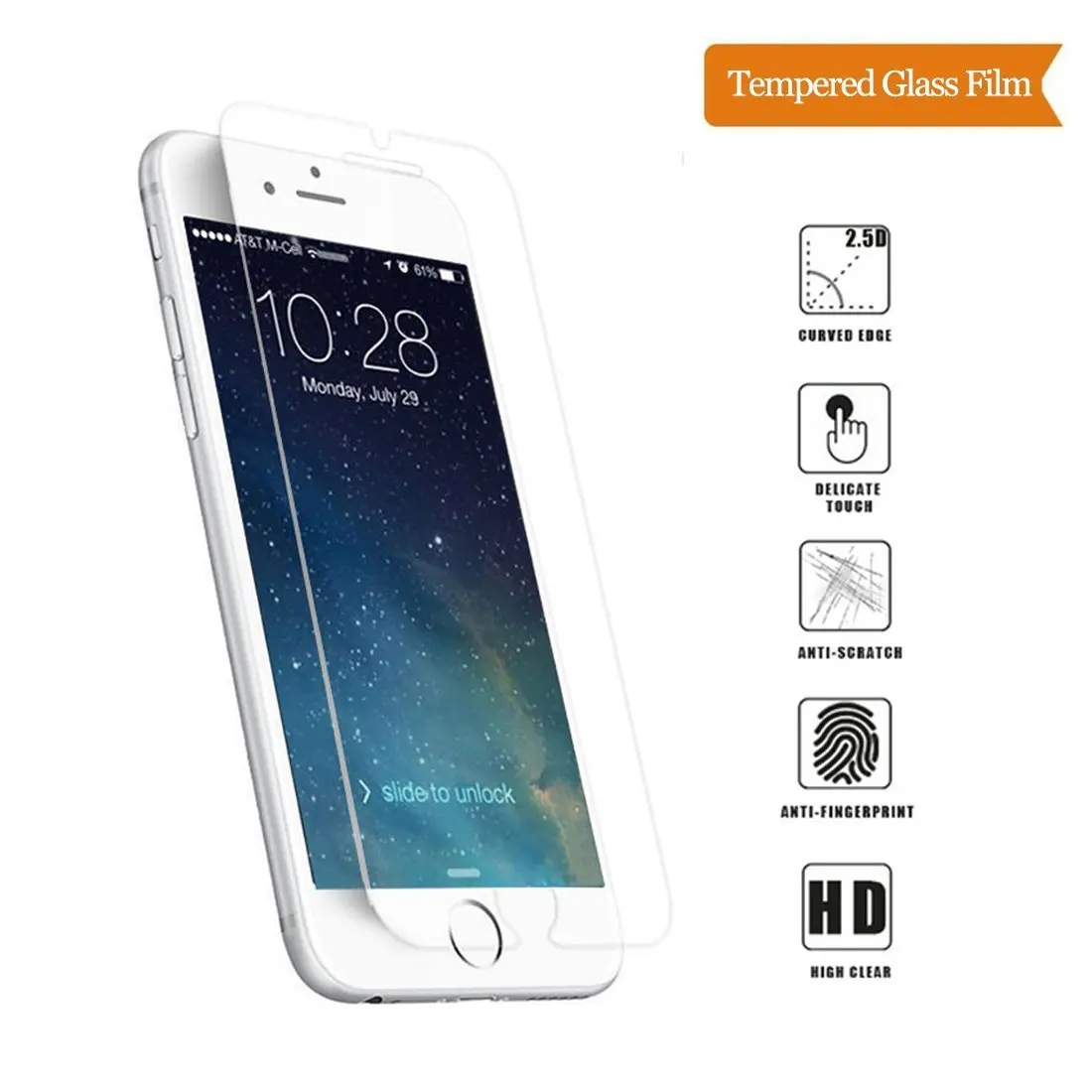 Закаленное стекло 9H для iPhone 6 6S 7 8 Plus 10 X XS Max XR Защита экрана SE 5SE 5 5C 4 полное покрытие