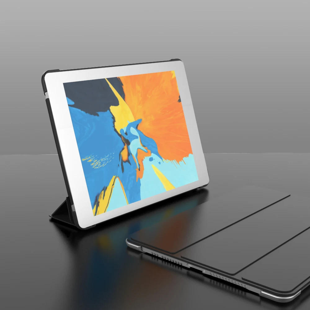 Откидная крышка для iPad Pro 10,5 чехол Фолио 3 раза Стенд Wake сна полупрозрачный Мягкие TPU Назад Smart чехол для iPad 10,5 чехол