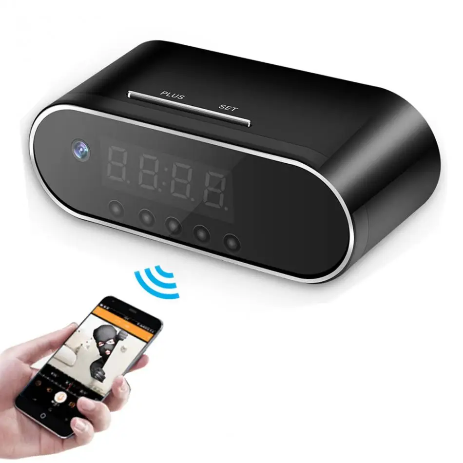 1080 P HD Часы камера Wi Fi управление Скрытый ИК ночной вид безопасности цифровой