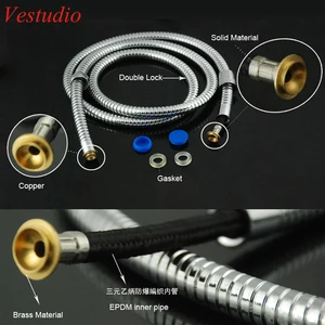 Шланг для душа Vestudio гибкий из нержавеющей стали, 2,01,5 м