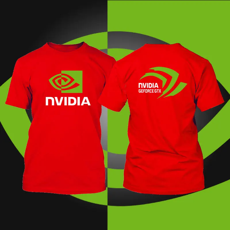 Фиолетовый Мужская футболка intel Nvidia, игровая Мужская футболка Geforce GTX, модная новинка, топы, футболки для мужчин - Цвет: Фиолетовый