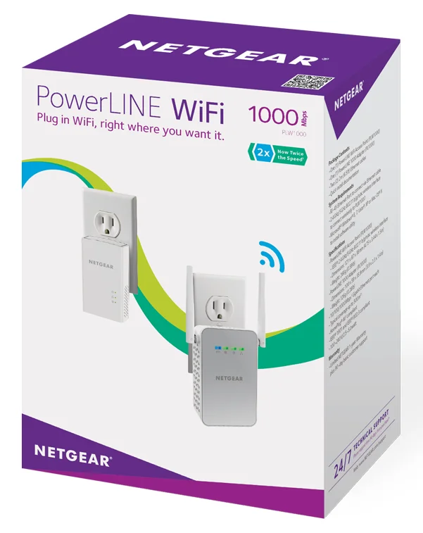 Netgear PowerLINE 1000 (PLW1000 100NAS) точка доступа и адаптер Розничная коробка! 802.11ac Мбит/с 1
