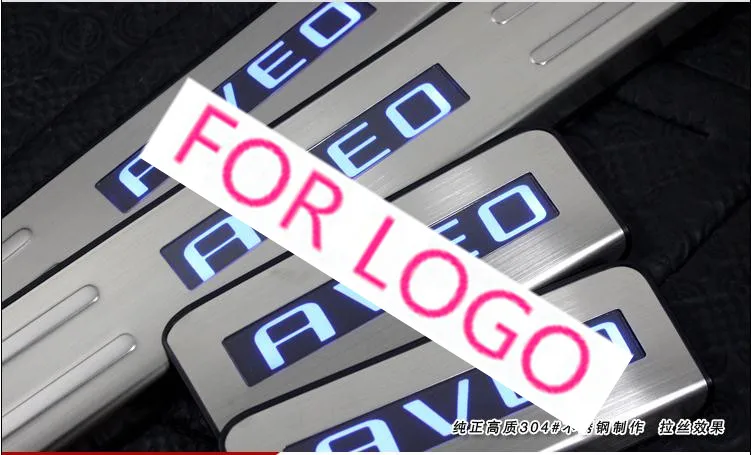 LED 4 шт./компл. Накладка на порог из нержавеющей стали для Chevrolet AVEO 2011 2012 2013 20142015