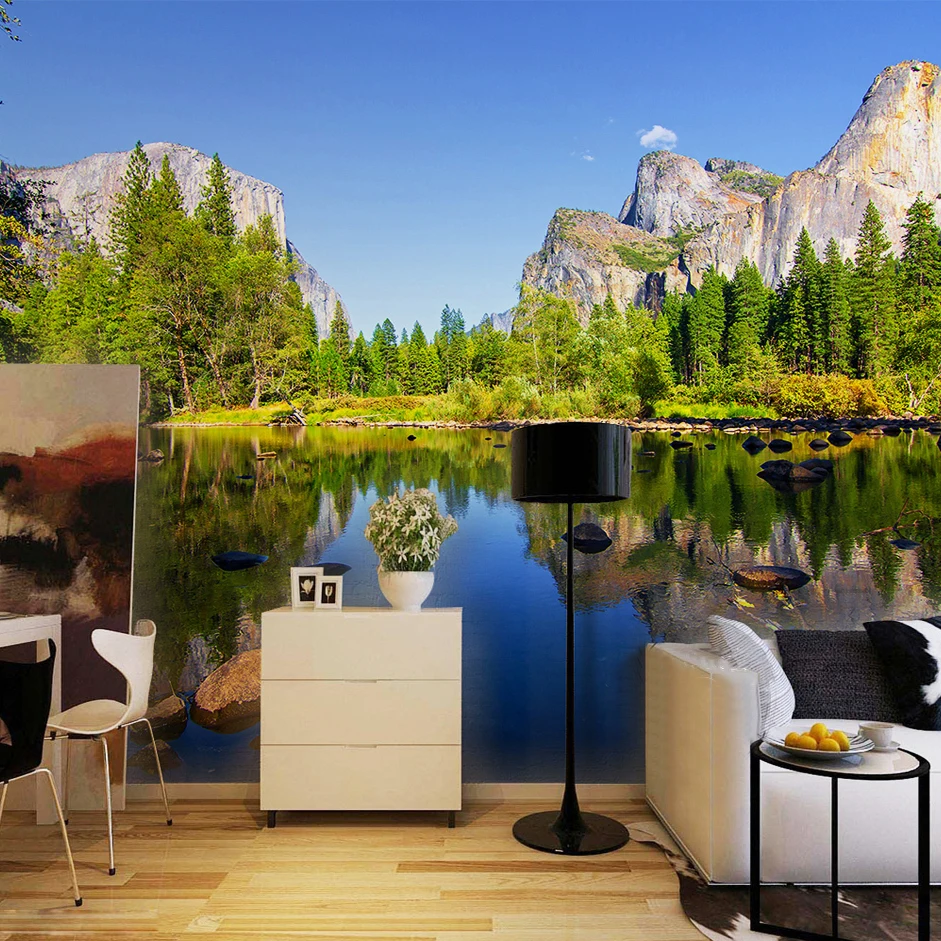 3D постер на заказ фотообои с изображением синего неба сценический пейзаж