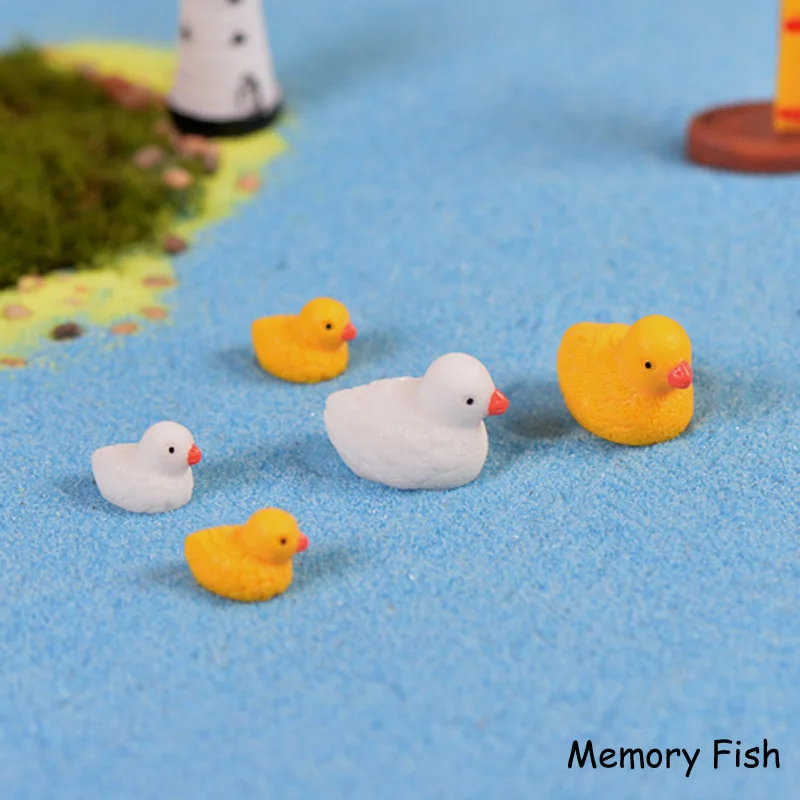 Мультфильм мини милые желтые утки Пляж пейзаж микро Сад украшения DIY аквариум