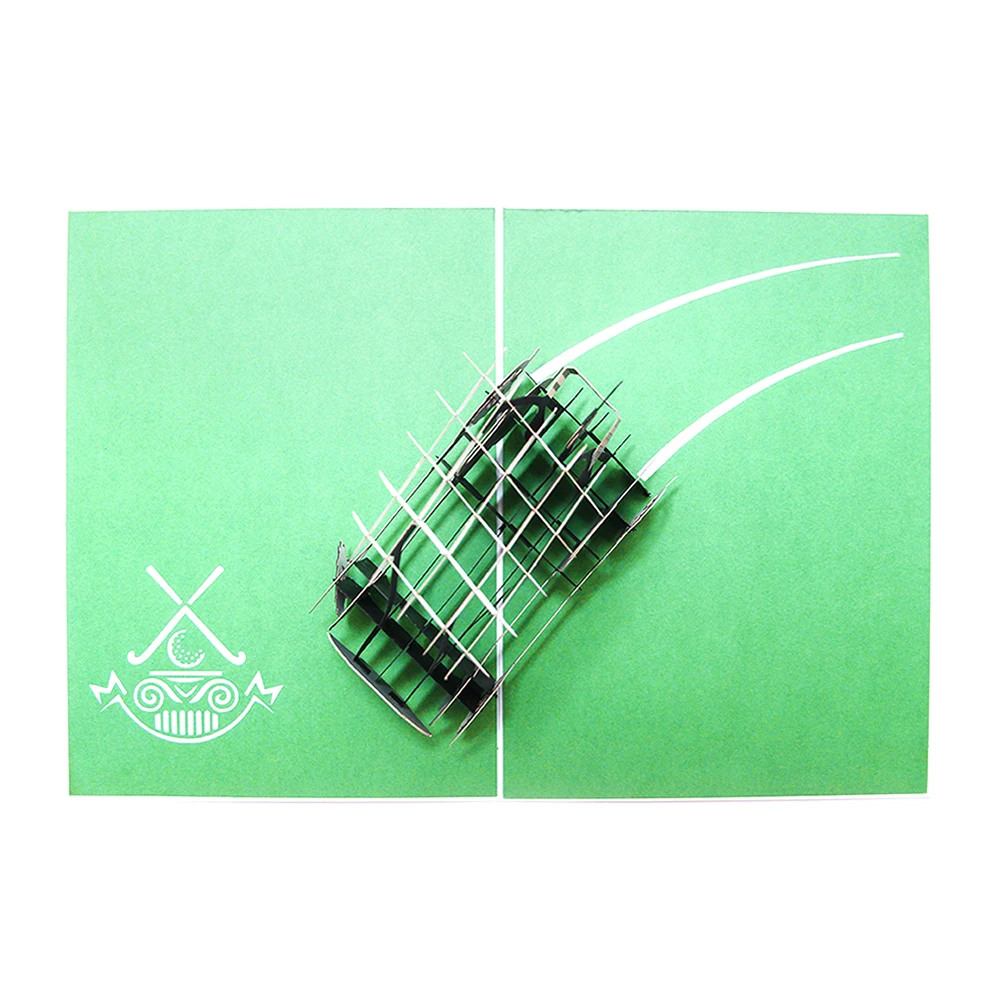 Golf cart dies 3D pop up поздравительная открытка лазерная резка конверт полые резные