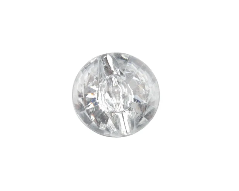 

100PCS Clear Acrylic Round Button Beads Sewing DIY #92364