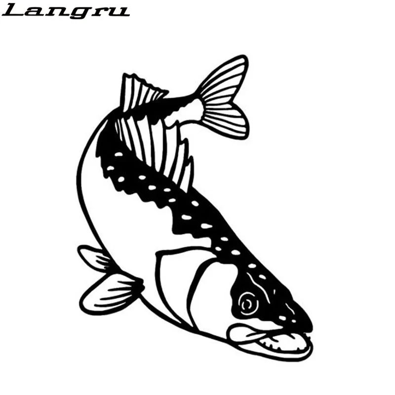 

Langru стильный автомобиль Walleye Рыбалка Персонализированные фотонаклейки аксессуары для мотоциклов декоративные Jdm