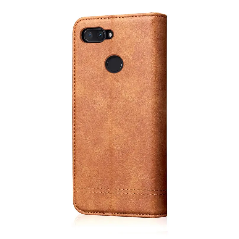 Чехол для Xiaomi 8 lite чехол кошелек в винтажном стиле Магнитный с отделением карт