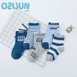 2017 осень-зима 5 пар в партии Детские устойчивости хлопковые носки для девочек и мальчиков пот дышащие От 1 до 3 летОт 4 до 6 летОт 7 до 10 лет