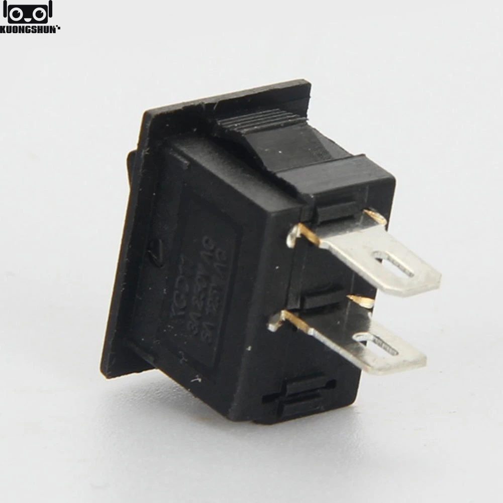10 шт./компл. KCD11 AC 250V 3A 2 контактный ВКЛ./ВЫКЛ. Вход/выход SPST защелкивающийся мини