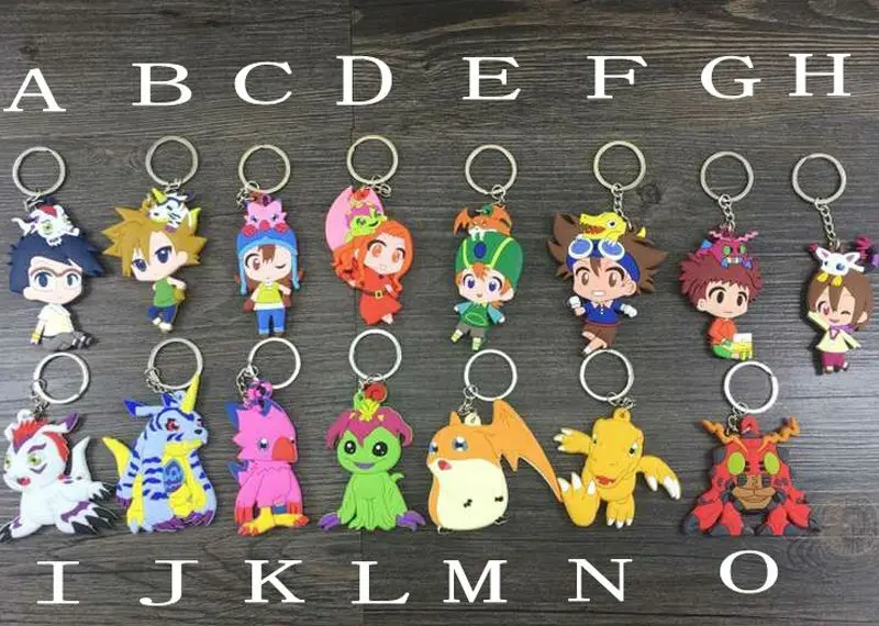 Цифровые фигурки монстров Agumon Patamon taylmon Gomamon Piyomon Gabumon ПВХ брелок подвесные игрушки