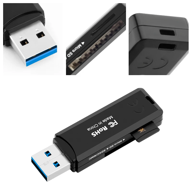 Rocketek USB 3 0 multi 2 в 1 памяти OTG Телефон card reader 5 Гбит/с адаптер для SD TF micro pc компьютер