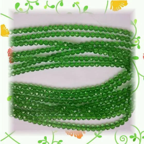

Grass Green 6MM Crystal GLass Round Ball Beads Home Hanging Decoration Curtain Beads Free shipping