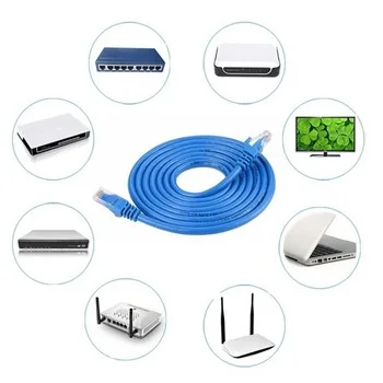 Горячая продажа CAT6 UTP синий 300 см круглый кабель 3 м Ethernet кабели Сетевой провод RJ45 10