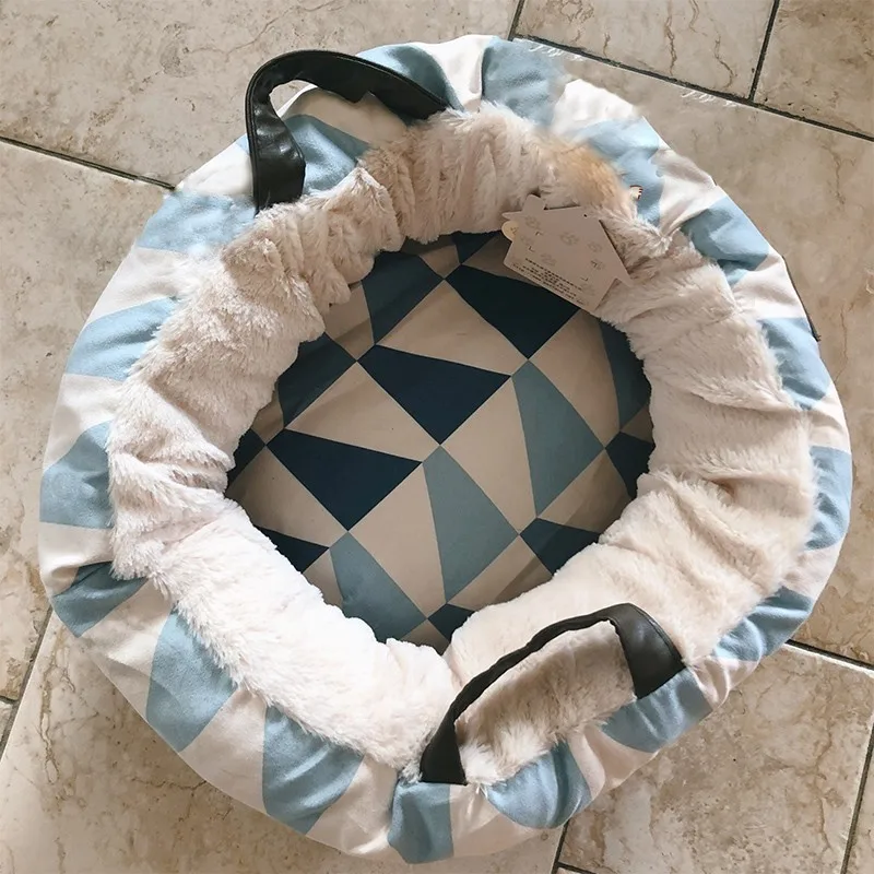 RFWCAK Removable Washable Pet Dog Bed Warm House Soft Nest Baskets Fall Winter Cat Kennel Puppy Chihuahua Supplies | Дом и сад