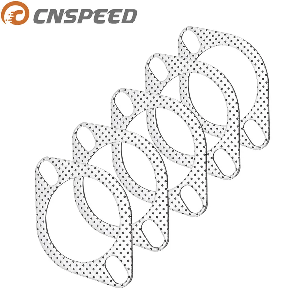 CNSPEED 5 шт./лот 2,5 дюйма = 63 мм Прокладка выхлопной трубы автомобиля/универсальная Прокладка выхлопной трубы с двумя отверстиями YC101116