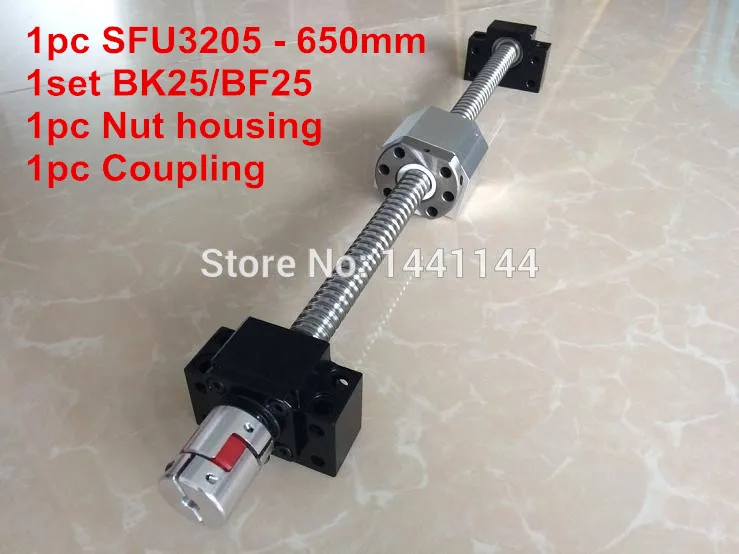 SFU3205 650 мм шариковый винт с шариковой гайкой + BK25/ BF25 Поддержка 3205 Корпус гайки 20*14