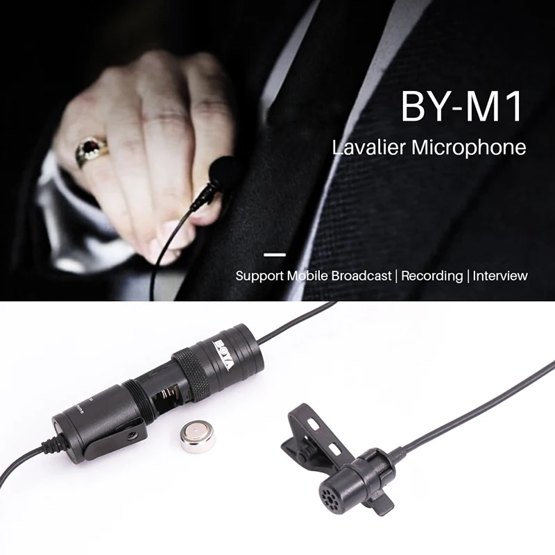 BOYA BY M1 Lavalier конденсаторный микрофон для цифровых зеркальных камер Canon Nikon
