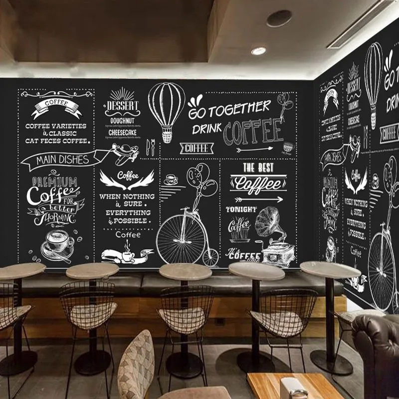 Фотообои в европейском и американском стиле ручная работа доска кофейня