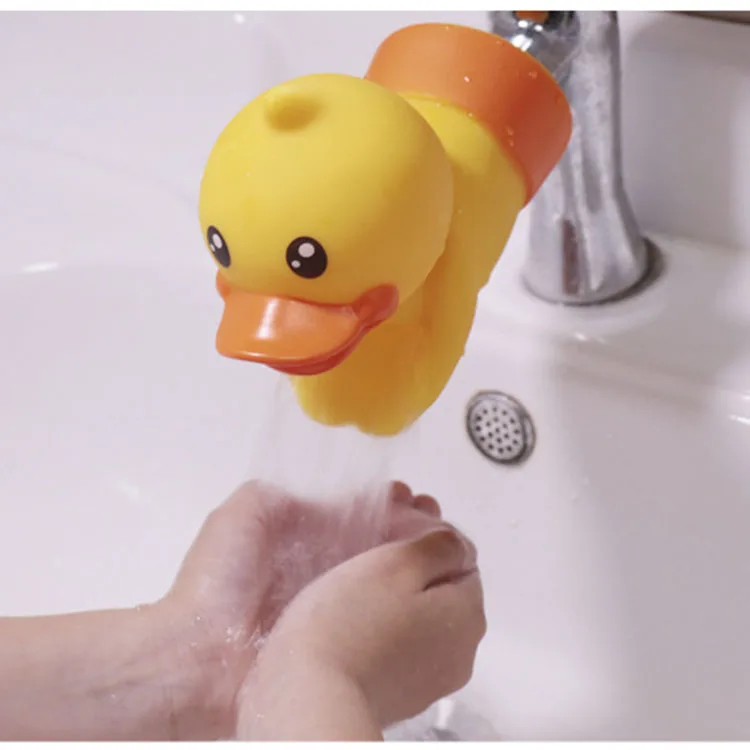 duck Милый смеситель в форме животных удлинитель водосберегающий мультфильм удлинитель для смесителя инструмент помощь детям мытье рук ванная комната кухонный инструмент - Цвет: duck
