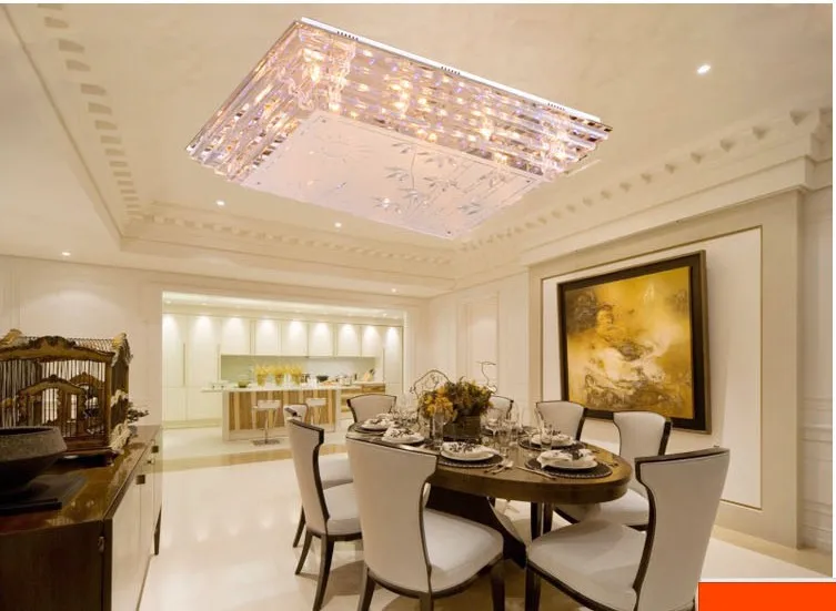 Special offer free shipping modern LED lamps bedroom living room rectangular crystal chandelier ceiling light meal |