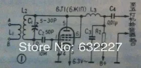 Трубчатый комплект FM радио с одной лампой супер регенеративное пневматическое TV