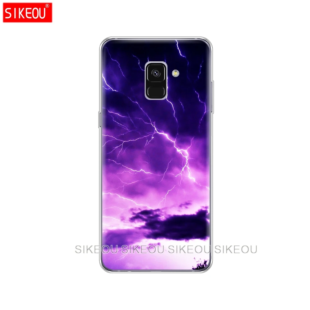 Силиконовый чехол для телефона Samsung Galaxy A6 A8 2018 A3 A310 A5 A510 A7 2016 2017 infinity on purple|Бамперы| |