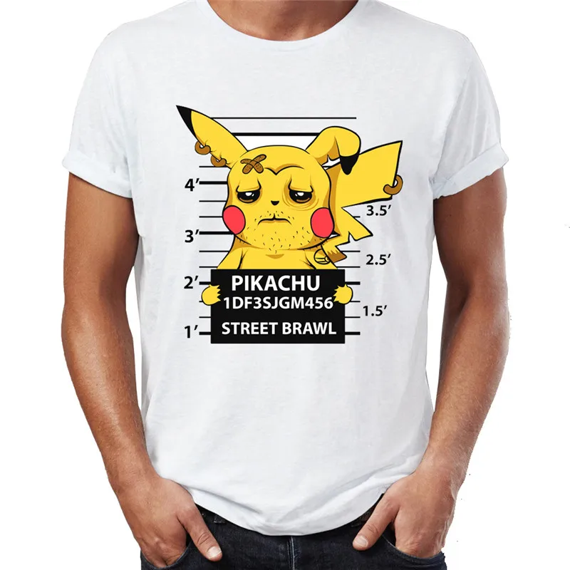 Модная мужская футболка Charizard Pikachu Squirtle Pokemon Mugshot Badass Artsy хипстерские мужские топы