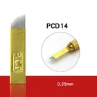 Лезвие для перманентного макияжа бровей, 100 шт., PCD, 14 контактов, иглы для микроблейдинга, для 3D вышивки, ручная Татуировка