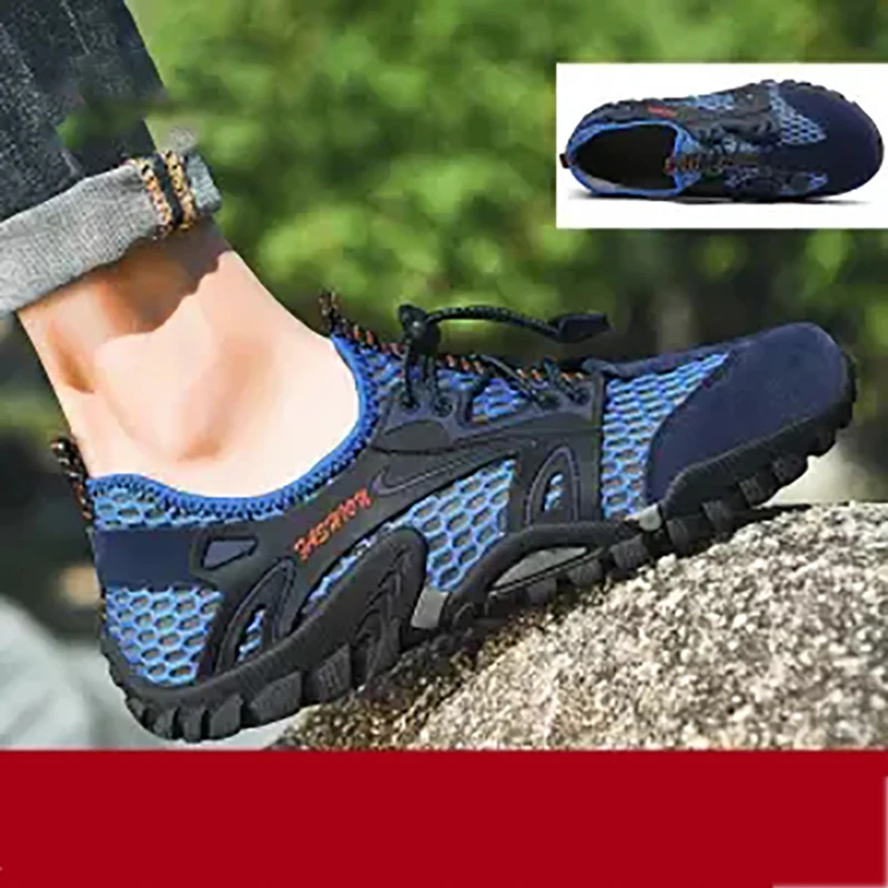 Большие размеры Летняя мужская повседневная обувь модная дышащая Брендовые