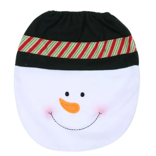 1pc green snowman Чехол подушки сиденья для унитаза, рождественские украшения, счастье, Санта-Клаус, крышка для унитаза и ковер, набор для ванной комнаты, домашний Рождественский Декор - Цвет: 1pc green snowman