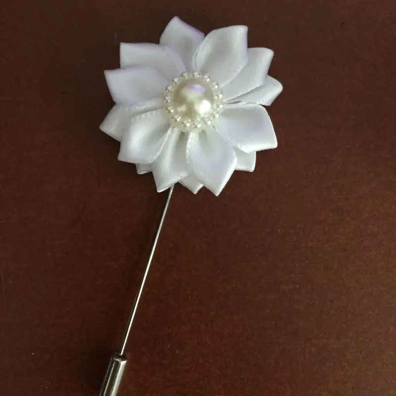 Модная Милая Мужская бутоньерка 1 шт. ручная работа лента роза Свадебная