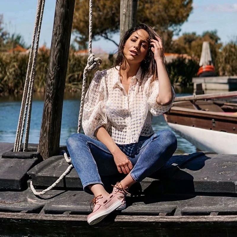 Женская блузка с цветочным принтом шифоновая прозрачная Повседневная рубашка