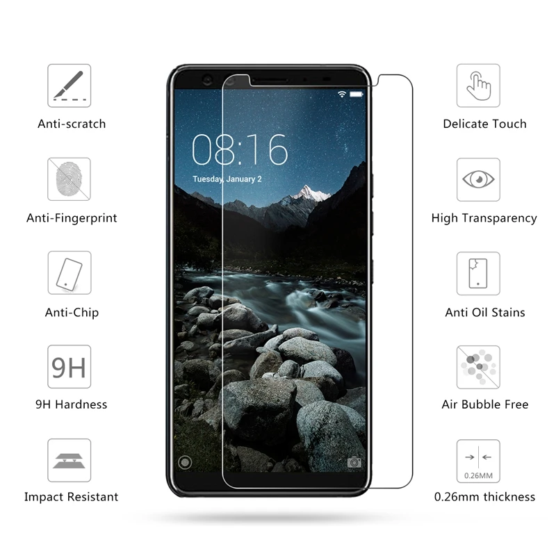 2.5D 0 26 мм 9H Премиум Закаленное стекло для HTC U12 Plus + 6 &quotЗащитная пленка Plus|Защитные