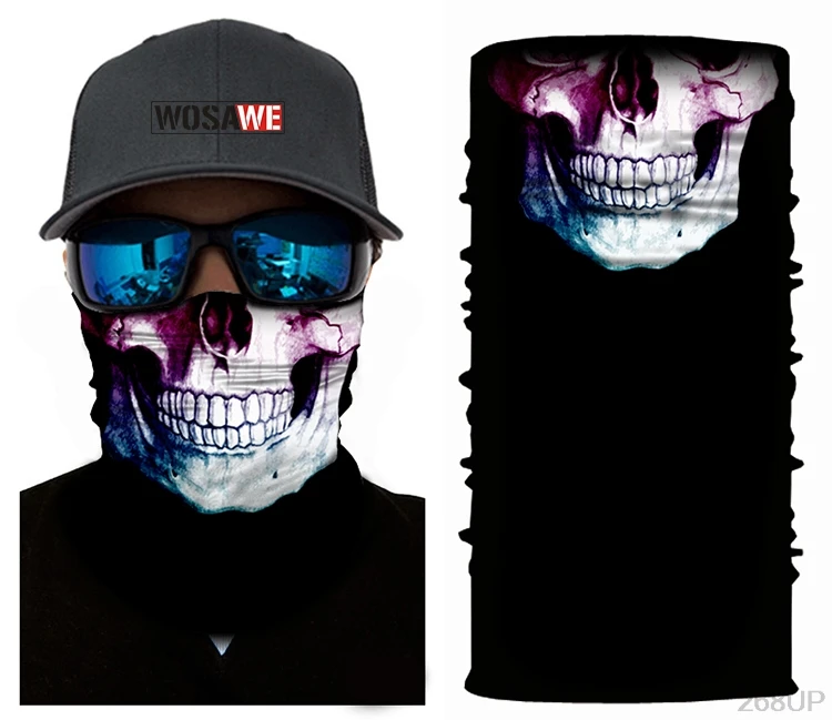 Motorcycle Bandana Motocross Racing Face Mask Sun Protection Halloween Head Scarf Neck Warmer Motorcycle Balaclava Face Shield