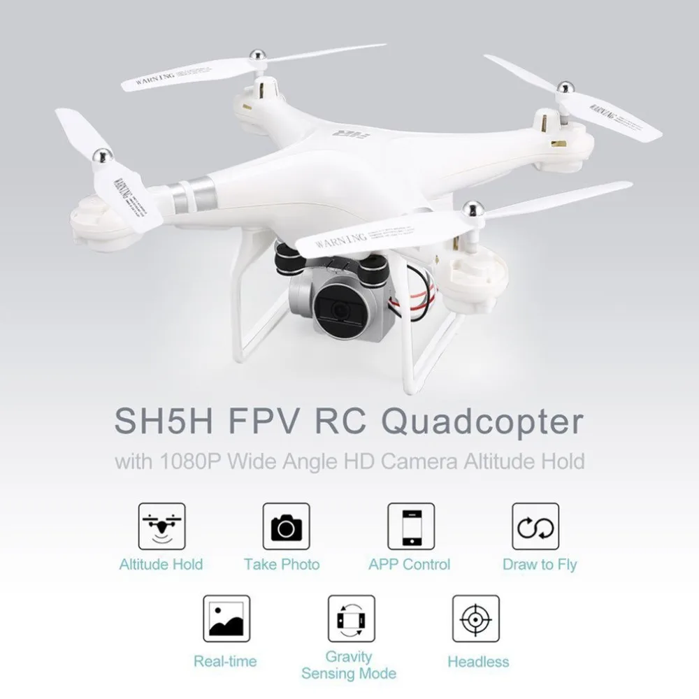 SH5H 2 4g FPV Дрон с 1080 P/720 P широкоугольная HD Wifi камера живое видео Безголовый режим