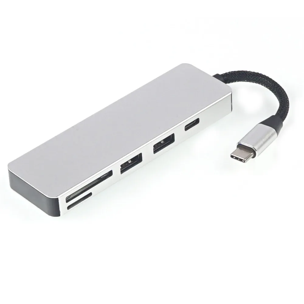 5 в 1 USB C Hub 3 0 Type адаптер для зарядки и считывания карт|Кабели передачи данных| |