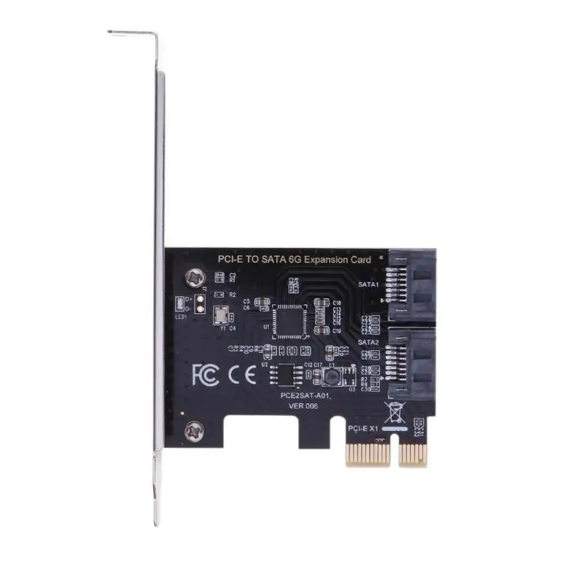 PCI Express SATA 3 контроллер карты 2 порта PCIe III 6 ГБ/сек. внутренний адаптер конвертер для