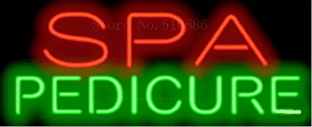 17*14&quot Spa Pedicure NEON SIGN REAL GLASS BEER BAR PUB LIGHT SIGNS store display Packing Garage Bulbs Advertising Lights | Освещение